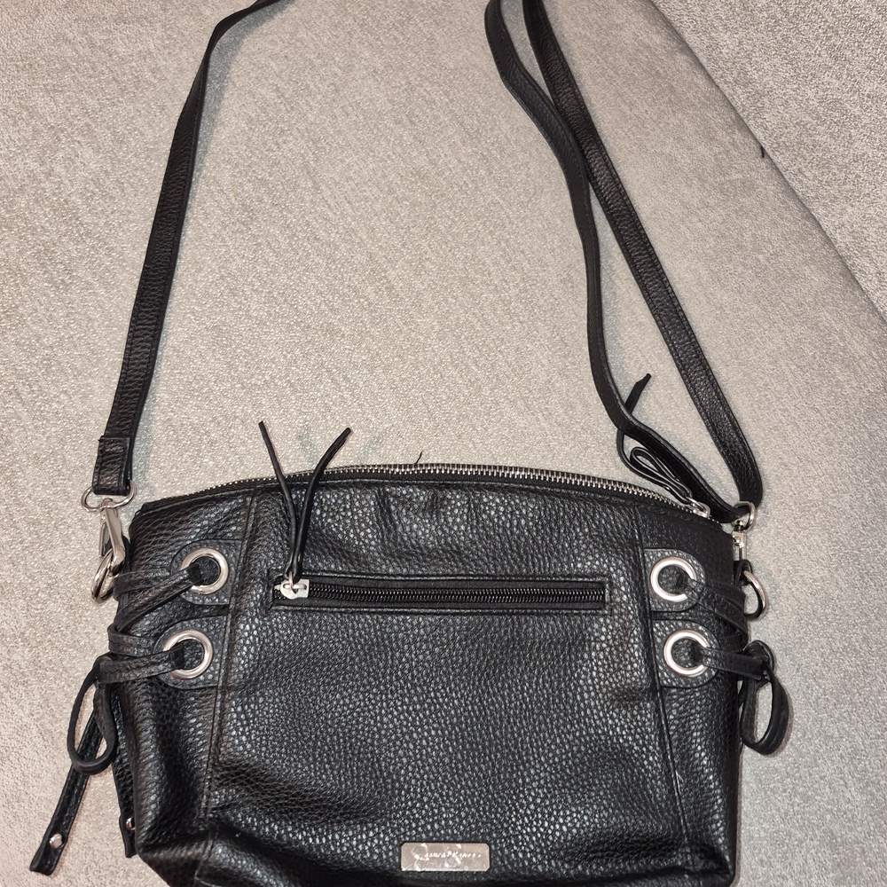 Black Leather Crossbody Bag